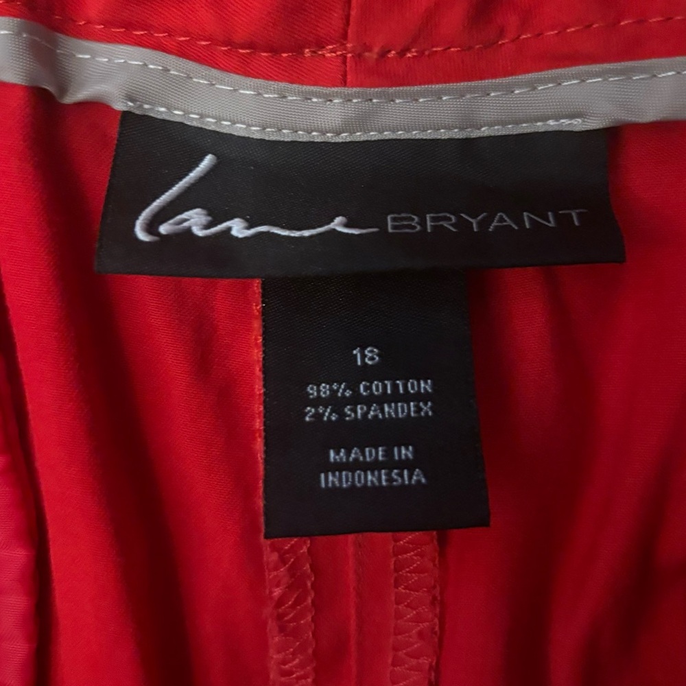 Lane Bryant Red Cropped Pants size 18 - Picture 4 of 5